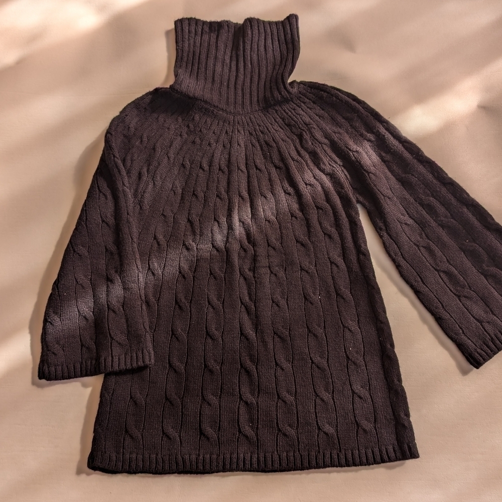 Alfani Brown Cowl Neck Sweater with Cable Knit Design